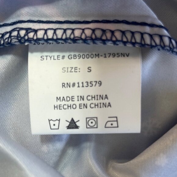 Gabby Brooke Christmas Scrub Top Womens Small Blue New Bird Print - Picture 7 of 10